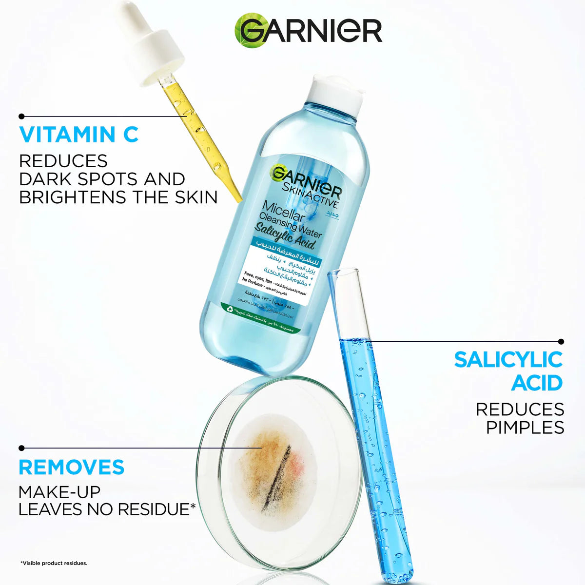 Garnier Fast Clear Micellar Water with Salicylic Acid for Acne Prone Skin 400ml
