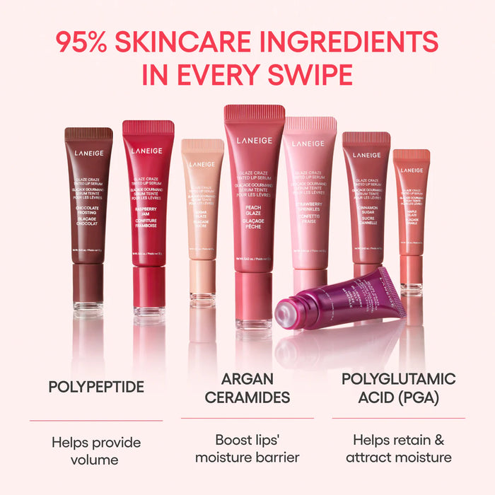 LANEIGE Glaze Craze Tinted polypeptide Lip Serum