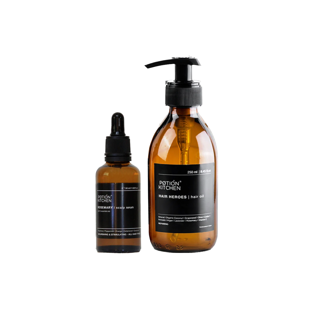 EXCLUSIVE BUNDLE - POTION KITCHEN - Hair heroes 250ml + Rosemary scalp serum