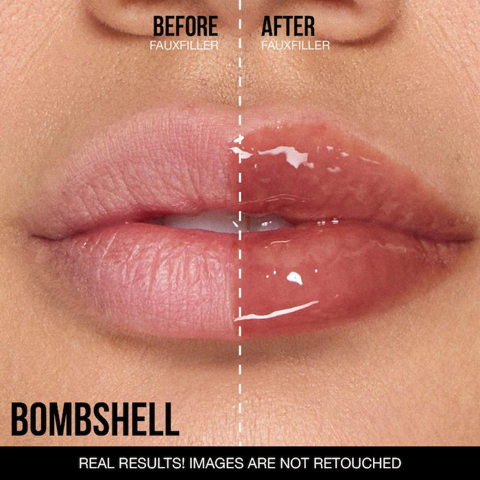 HUDA BEAUTY Faux Filler Shiny Non-Sticky Lip Gloss