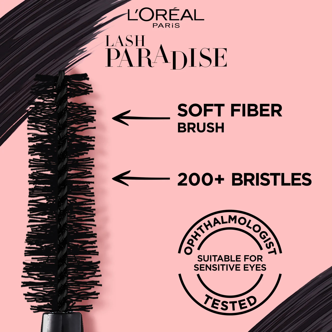 L'Oreal Paris Lash Paradise 24 Hour, Volumizing and Lengthening Black Mascara- Washable