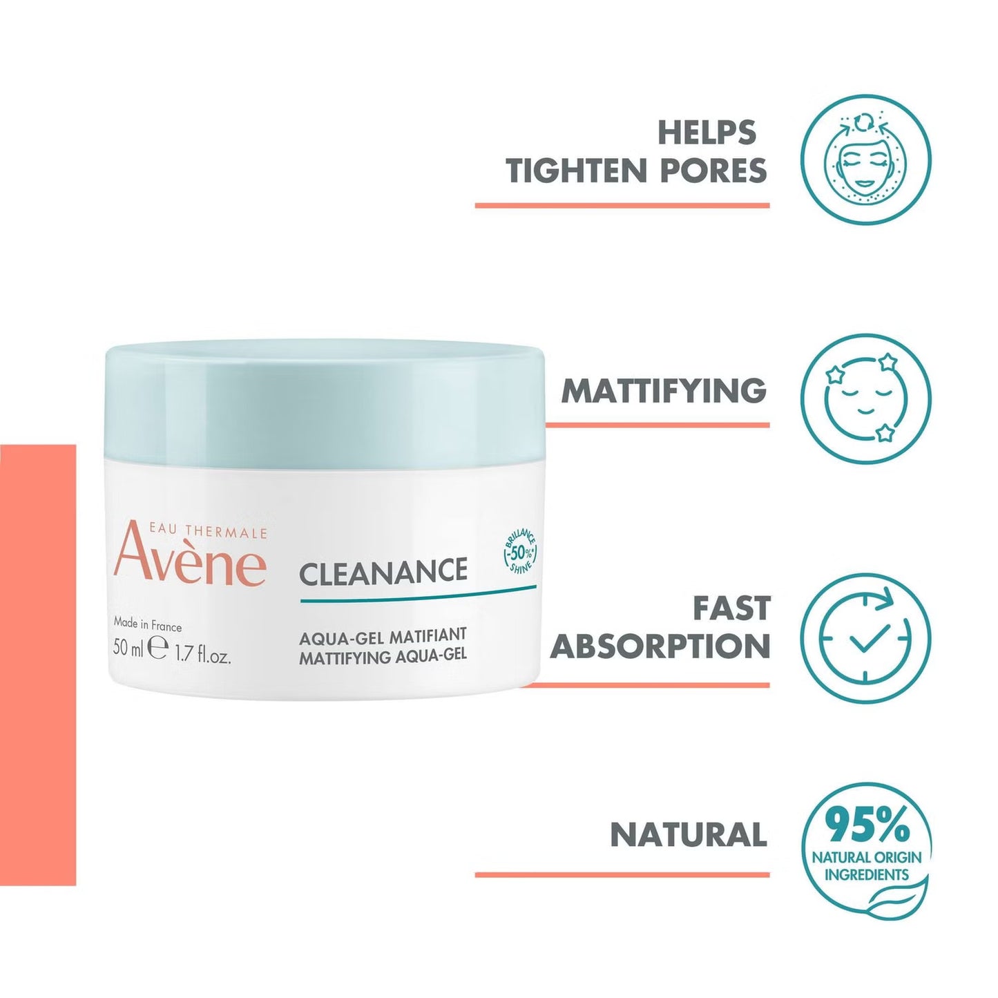 AVENE CLEANANCE Mattifying Aqua Gel for Combination to Oily Skin 50ml