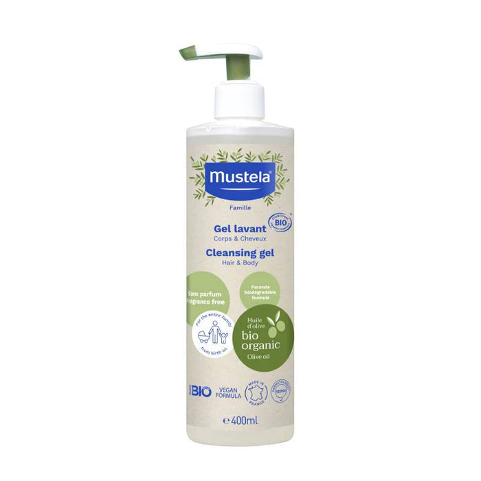 MUSTELA Organic Cleansing Gel Body & Hair 400ML