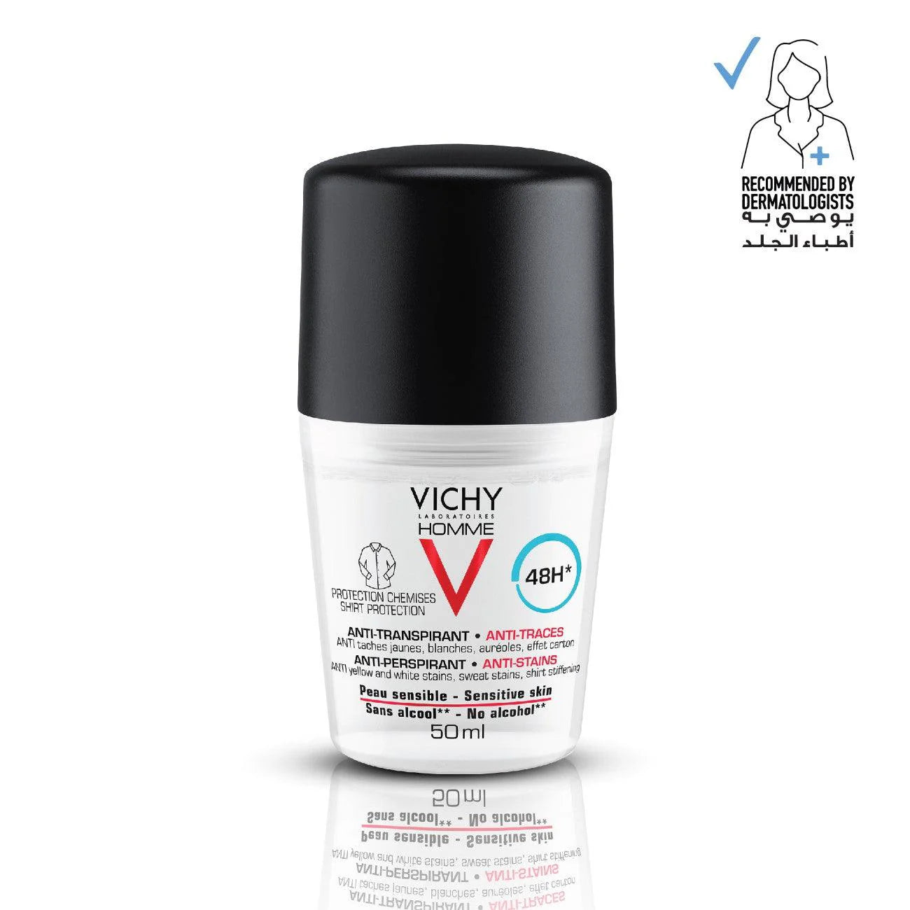 Vichy Homme 48H Anti-Perspirant Anti-Stains Deodorant