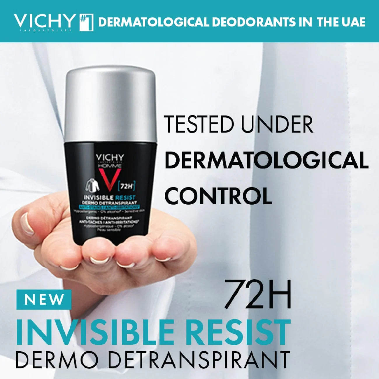 Vichy Invisible Resist Deodorant for Men 72 Hours