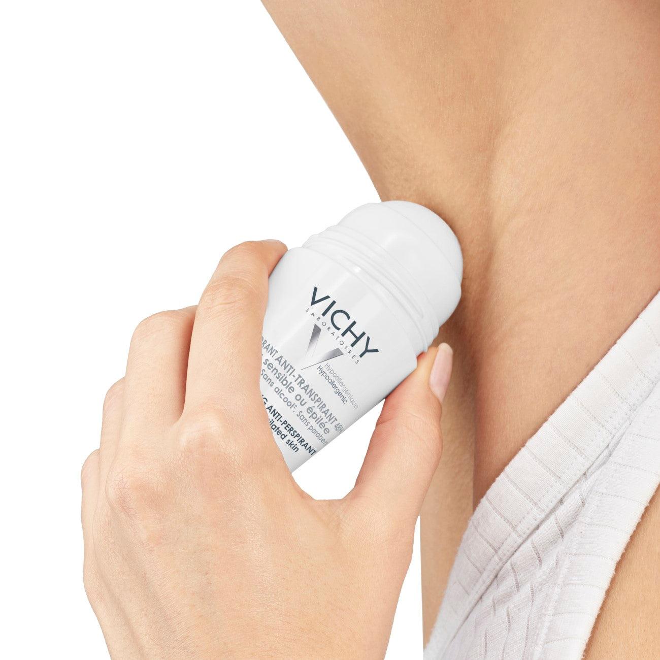 VICHY 48H Soothing Anti-Perspirant Roll-On - Sensitive or Depilated Skin