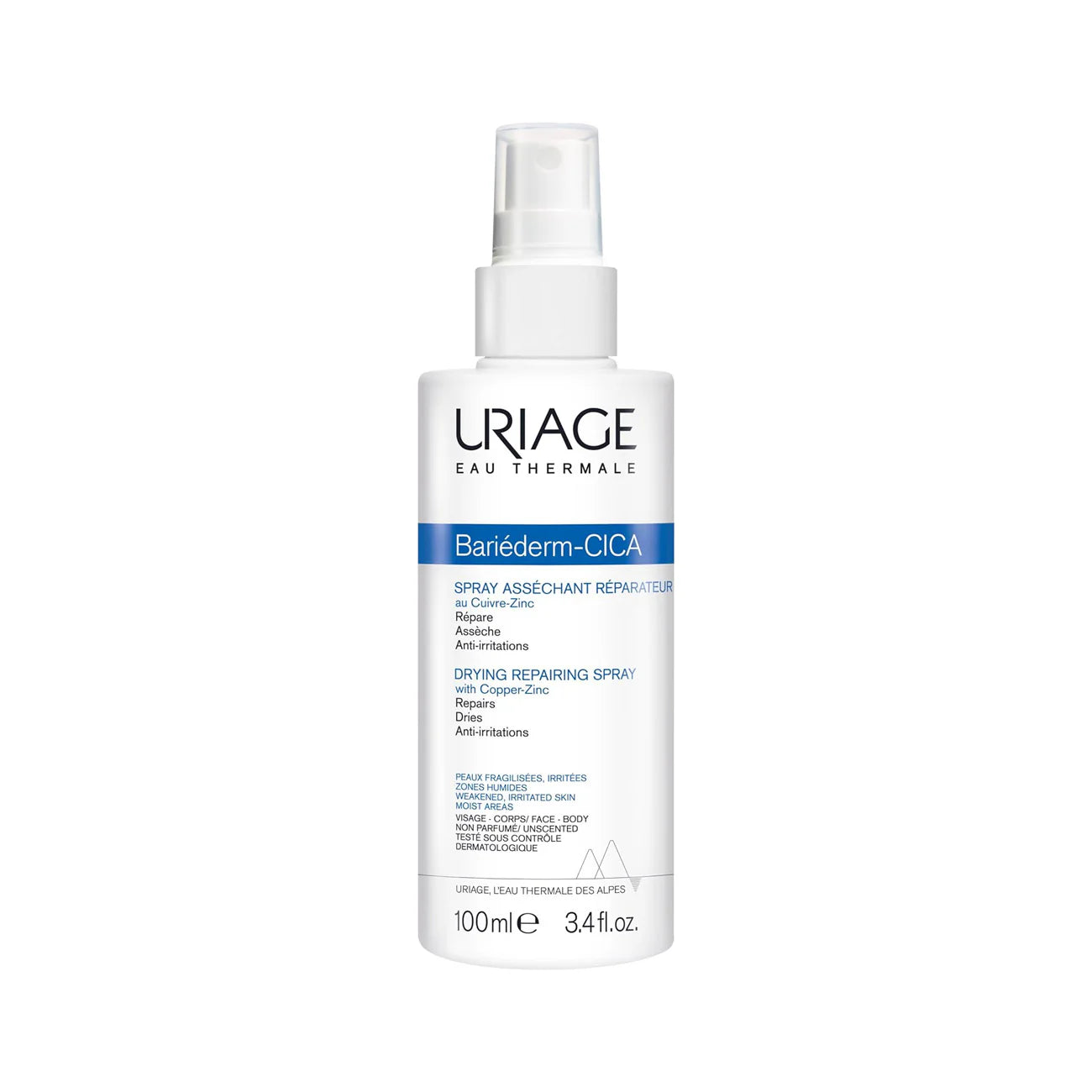URIAGE Bariéderm Drying Repairing Cica Spray with CuZn