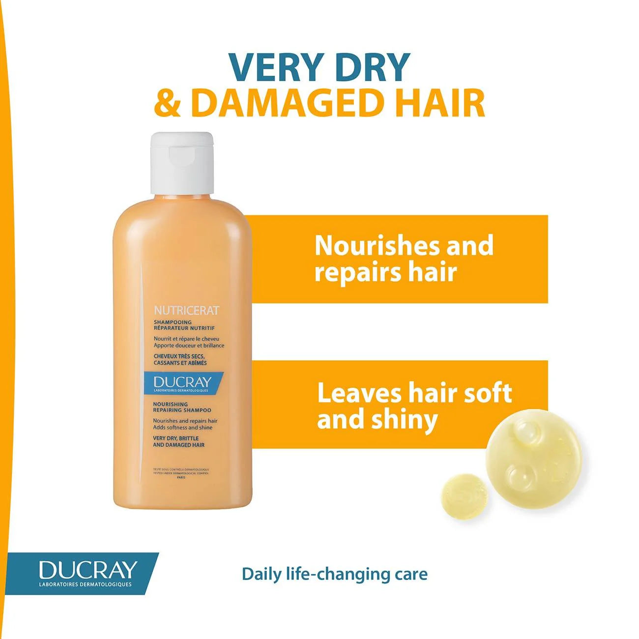 DUCRAY Nutricerat Nourishing Repairing Shampoo - Very Dry, Brittle and Damaged Hair