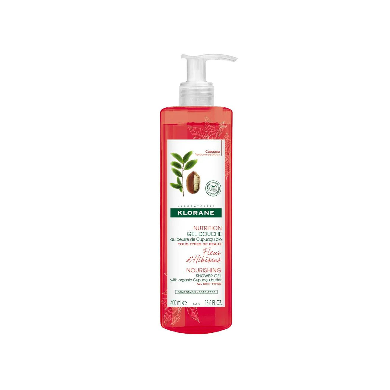 KLORANE Hibiscus Flower Nourishing Shower Gel with Organic Cupuaçu Butter - All Skin Types