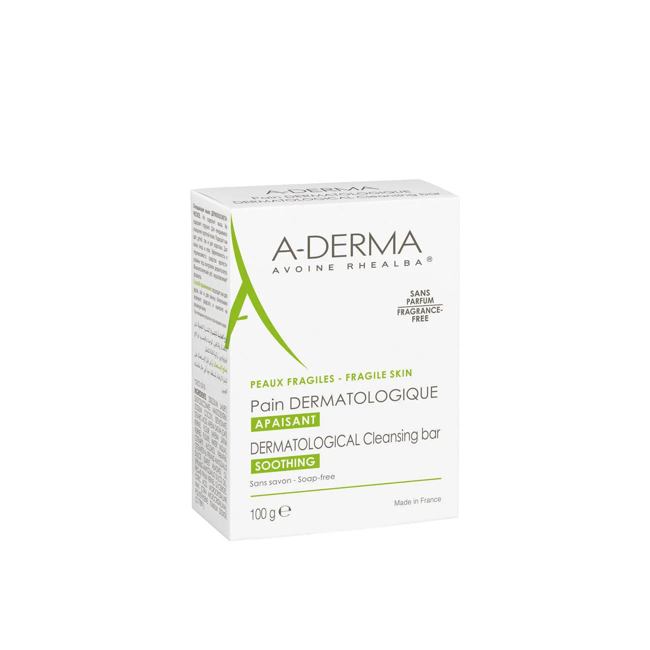 ADERMA Dermatological Cleansing Bar: Soap-Free