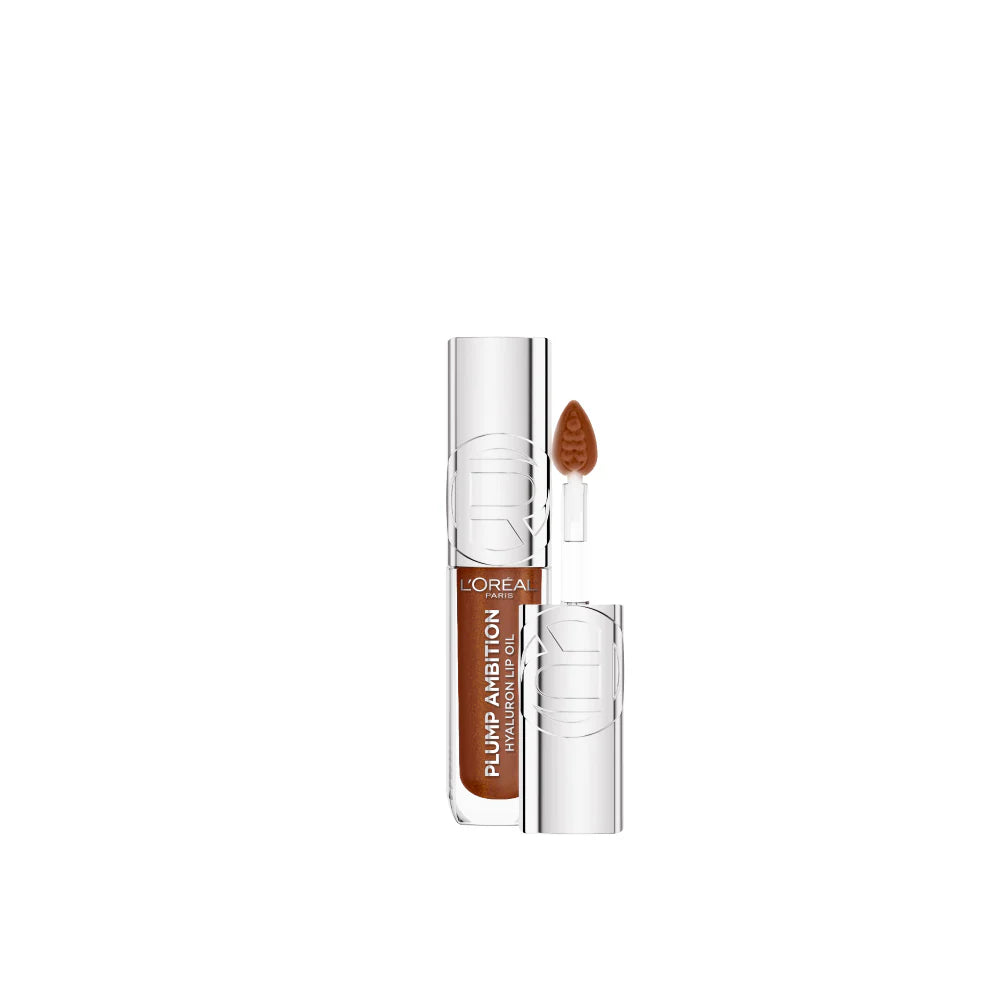 LOREAL PARIS Plump Ambition Hyaluron Lip Oil, 24HR Hydration and Volumizing Shine