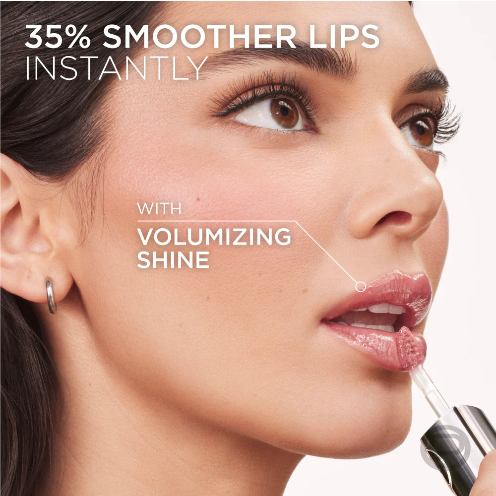 LOREAL PARIS Plump Ambition Hyaluron Lip Oil, 24HR Hydration and Volumizing Shine