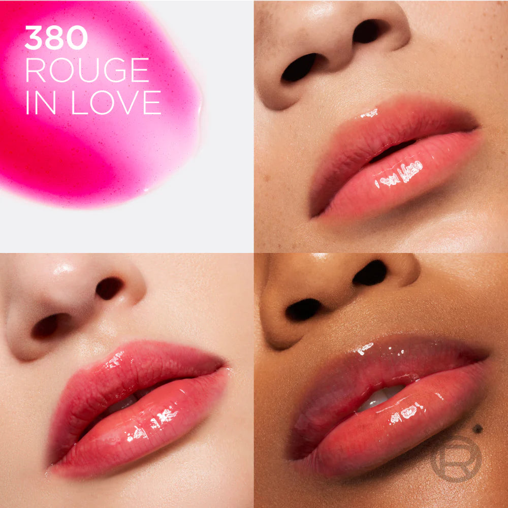 LOREAL PARIS Plump Ambition Hyaluron Lip Oil, 24HR Hydration and Volumizing Shine