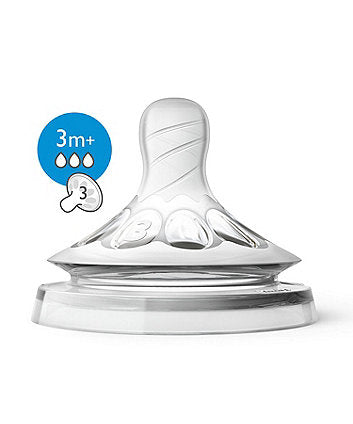Avent natural nipple 3m+ 3 flow