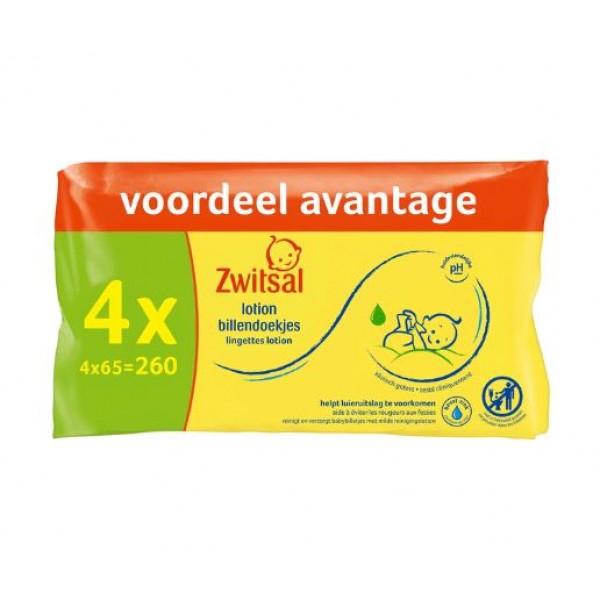 ZWITSAL WIPES A BASE DE LOTION 2X65= 130'S