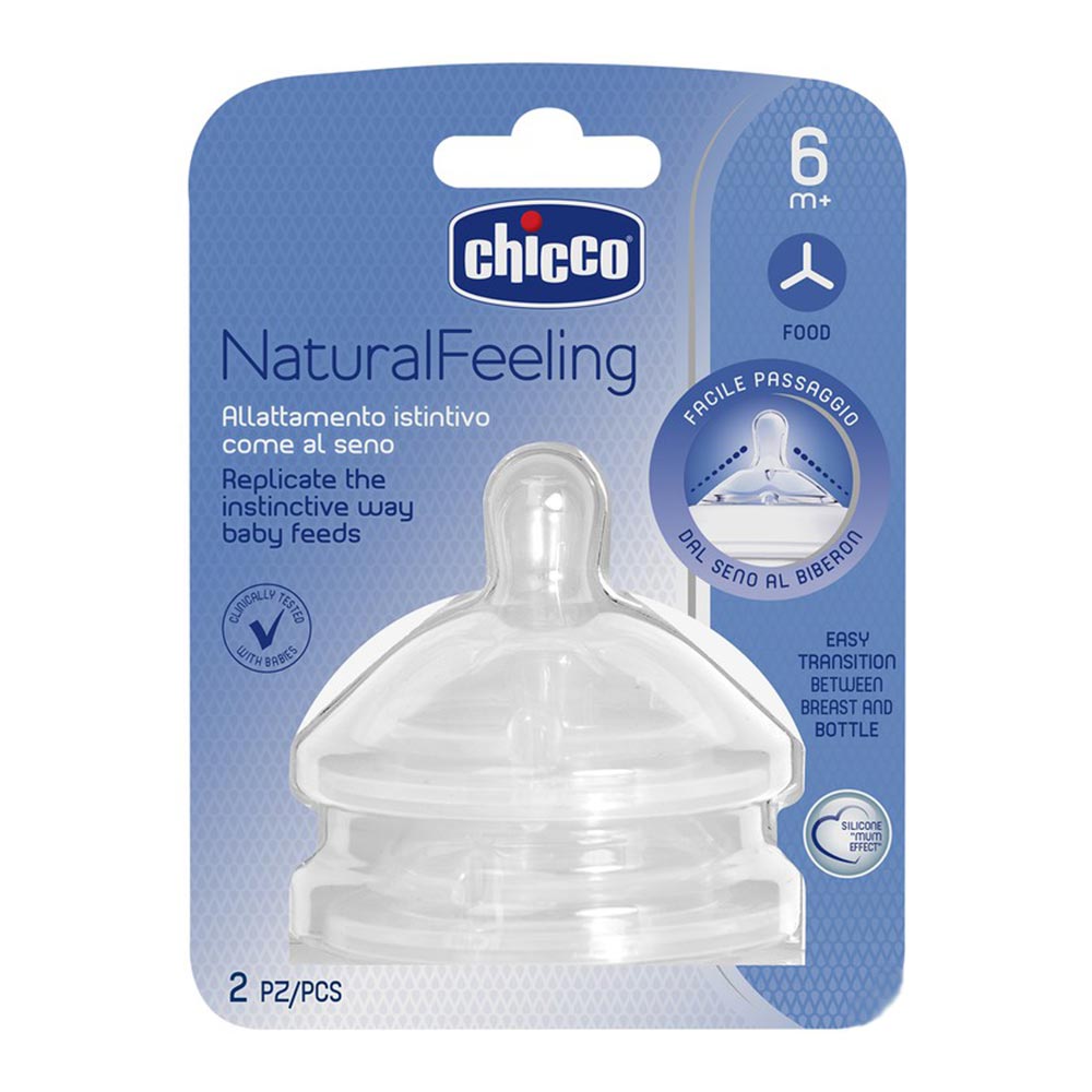 Chicco Nipple Natural feeling food 6m+