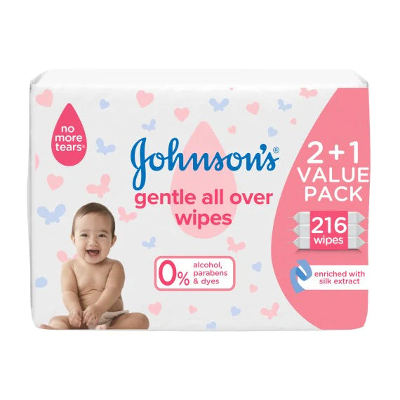 Baby Johnson's 2+1 gentle all over wipes 216's