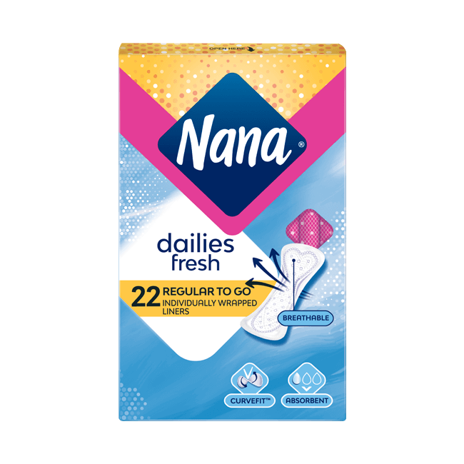 Nana dailies fresh 22 Regular to go panty liners