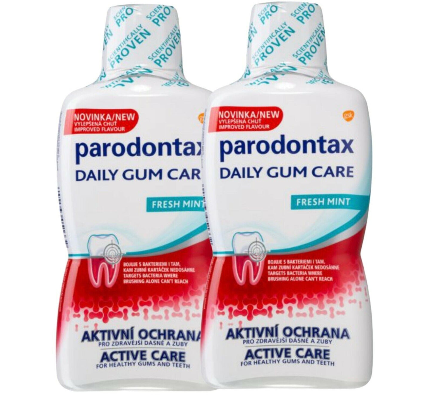 PARODONTAX DAILY GUM CARE Mouthwash 1+1 FREE