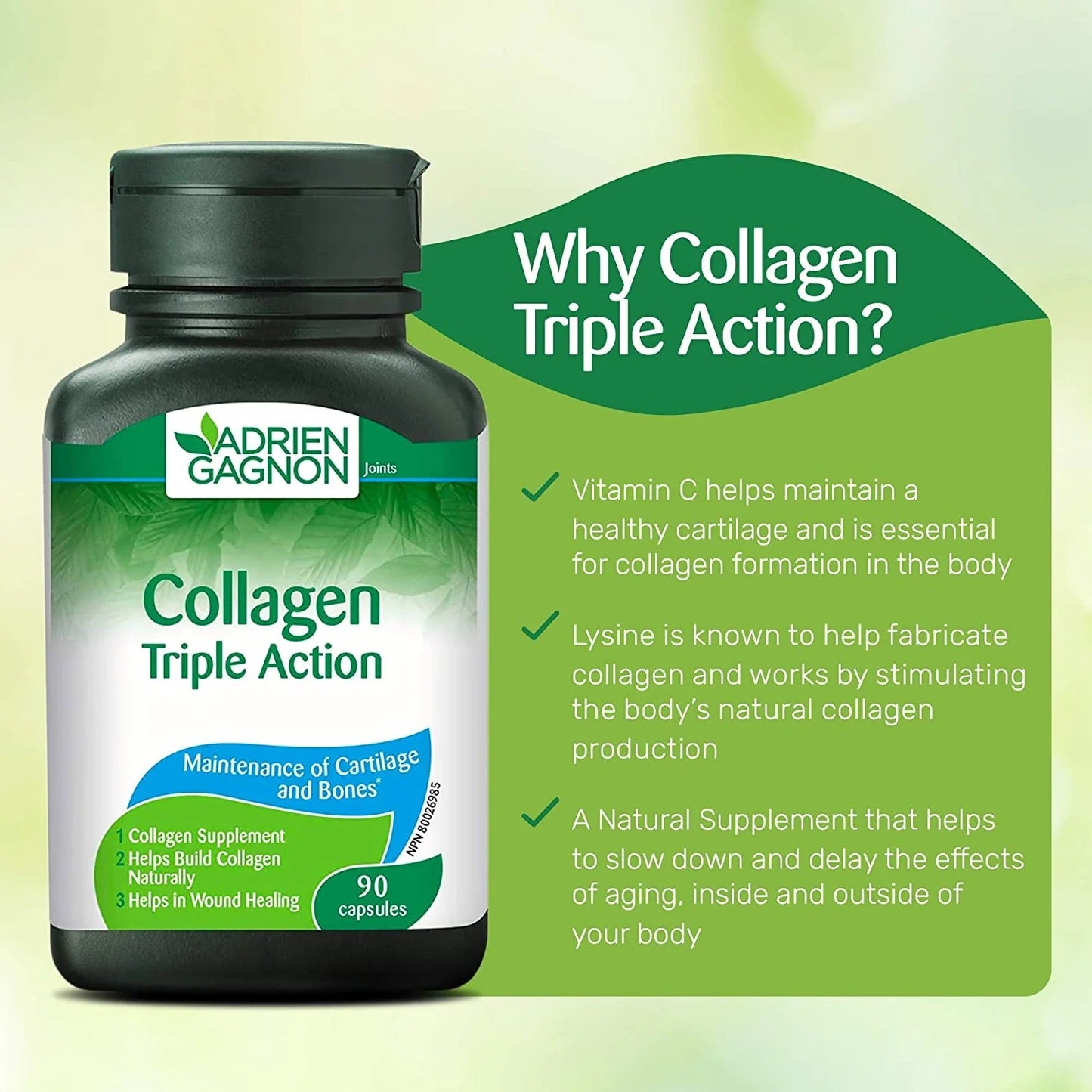 Collagen triple action 90caps Adrien Gagnion