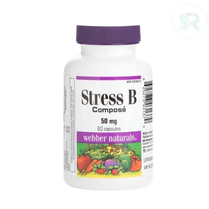 Stress B composé 50mg 60caps Webber naturals