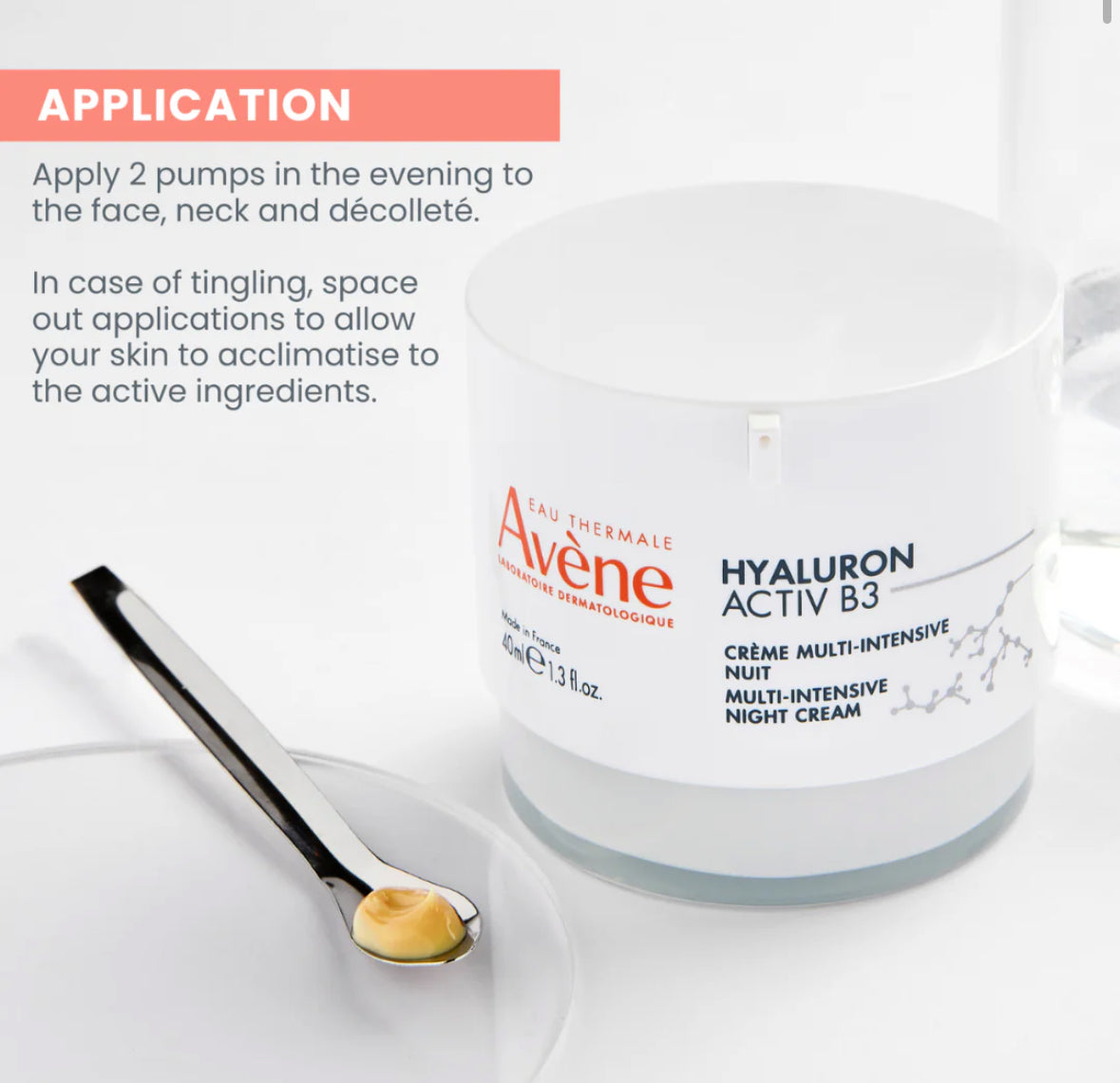 Avene Hyaluron Activ B3 Intensive Night Cream With Gift