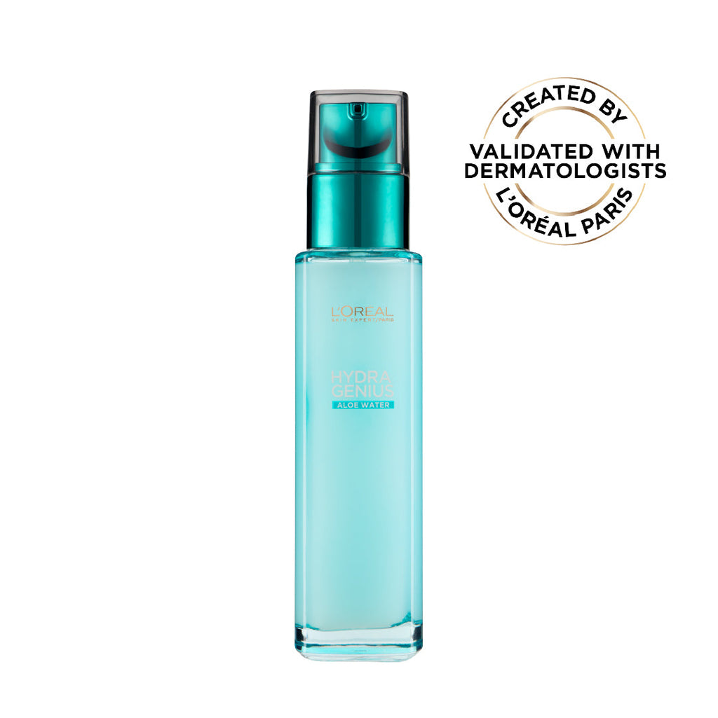 L'Oréal Paris, Hydra Genius, Water-Based Gel Facial Moisturiser, with Aloe Vera, for Normal to Combination Skin, 70 ml