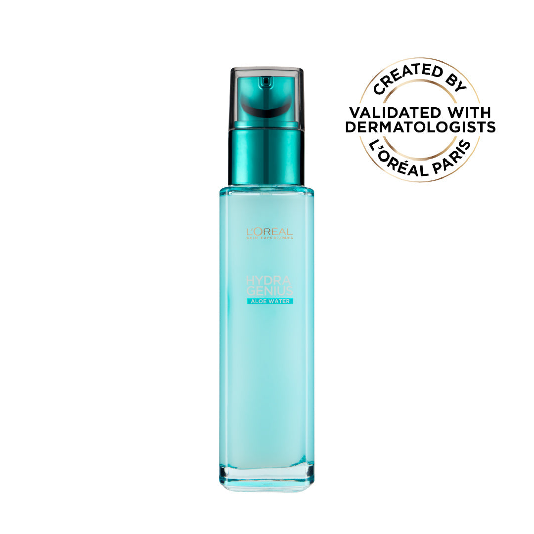L'Oréal Paris, Hydra Genius, Water-Based Gel Facial Moisturiser, with Aloe Vera, for Normal to Combination Skin, 70 ml