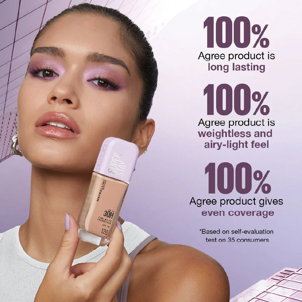 Maybelline New York Super Stay Lumi-Matte, Light As Air Foundation - 30H Longwear