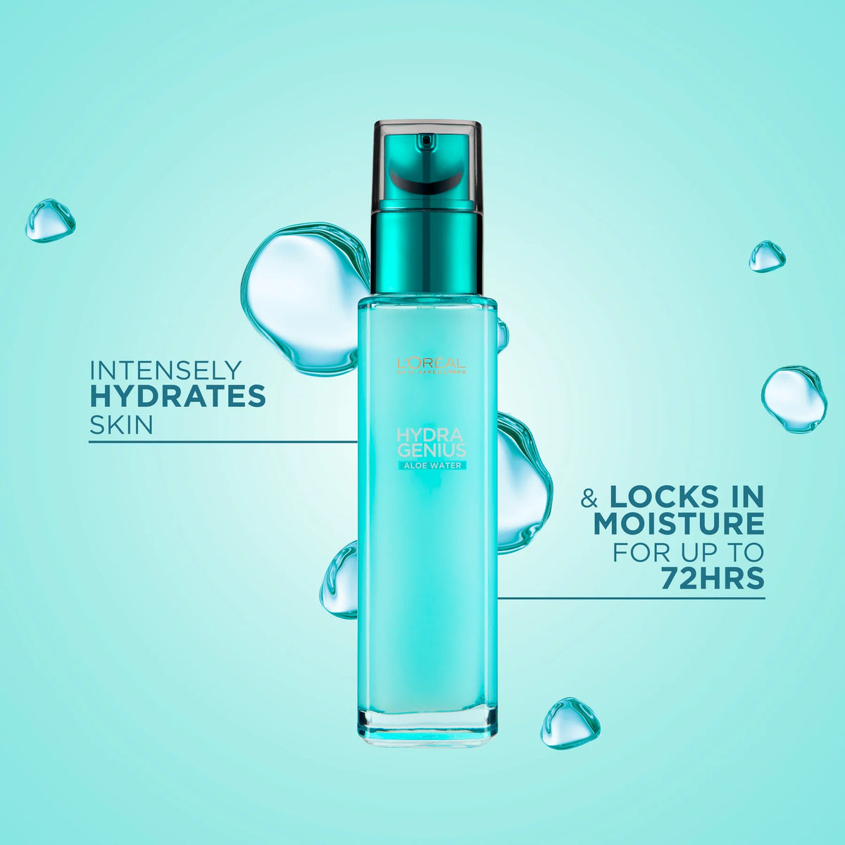 L'Oréal Paris, Hydra Genius, Water-Based Gel Facial Moisturiser, with Aloe Vera, for Normal to Combination Skin, 70 ml