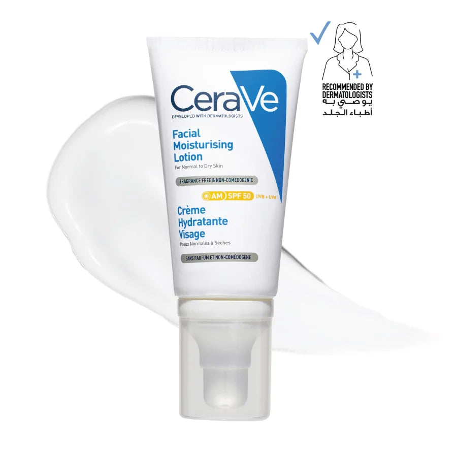 CERAVE AM Facial Moisturizing Lotion SPF50 for Normal to Dry Skin 52ml