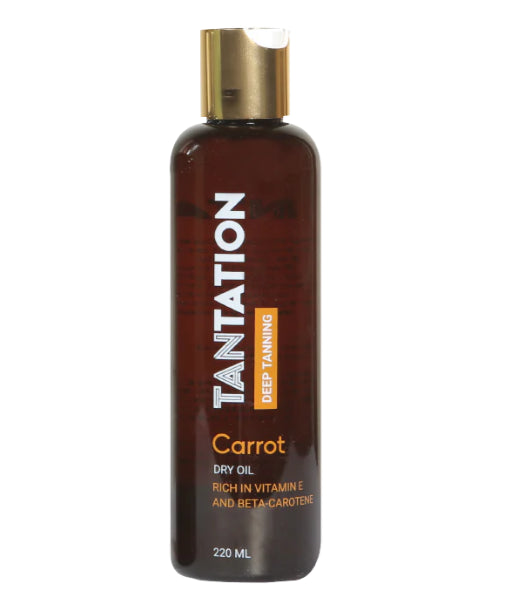 TANTATION Carrot Deep Tanning Dry Oil 220ml | Fast-Absorbing Tanning Oil for a Deep Golden Glow