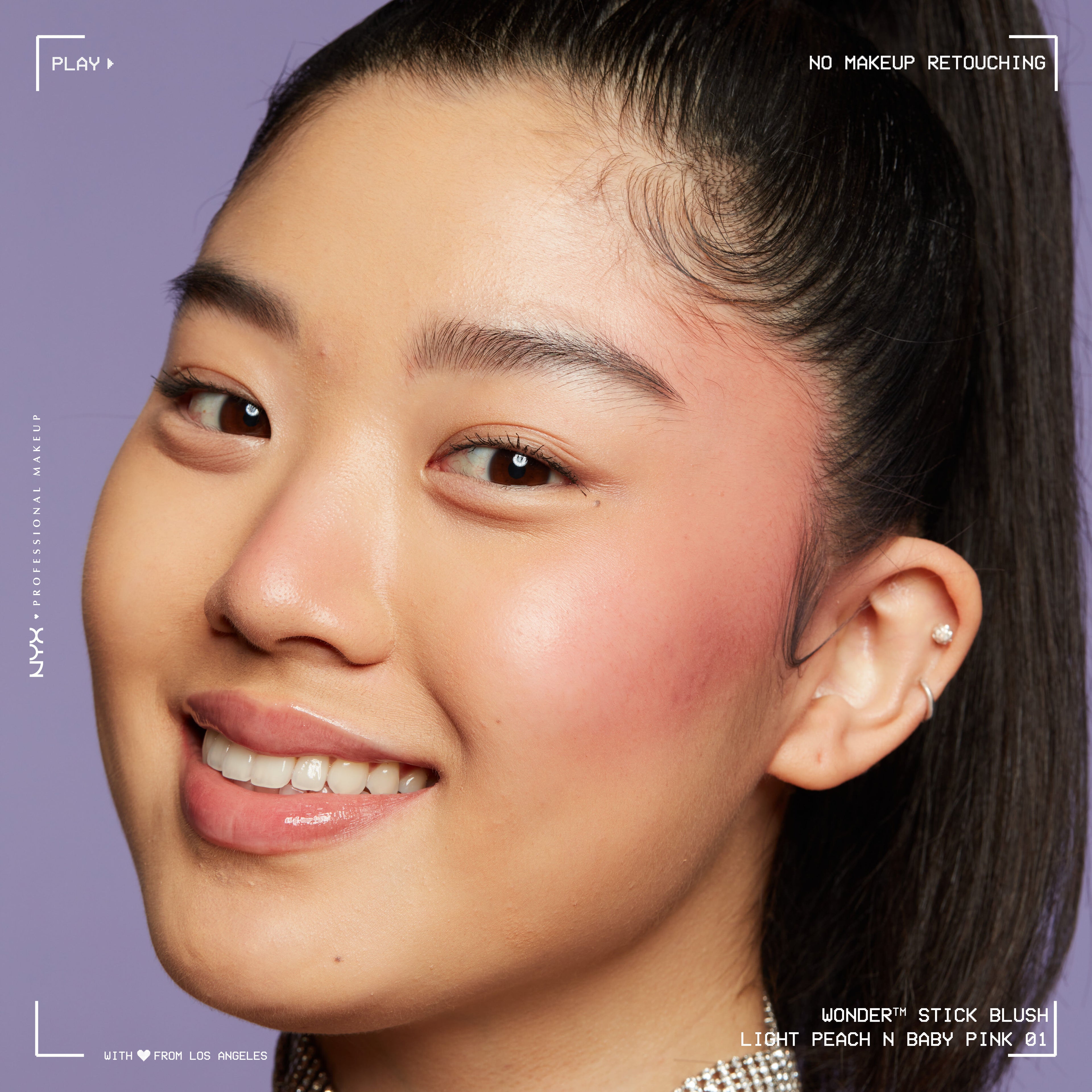 NYX Wonder Stick Dual Ended Cream Blush Stick, Light Peach