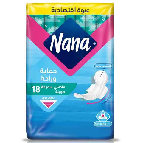 Nana Maxi Long pads with wings 18's