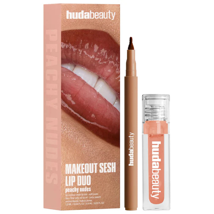 HUDA BEAUTY 
Make Out Sesh Lip Stain and Lip Gloss Duos