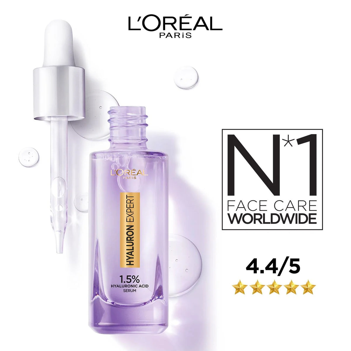 L'Oreal Paris Hyaluron Expert Moisturiser and Anti-Aging Eye Serum with 2.5% Hyaluronic Acid & Caffeine