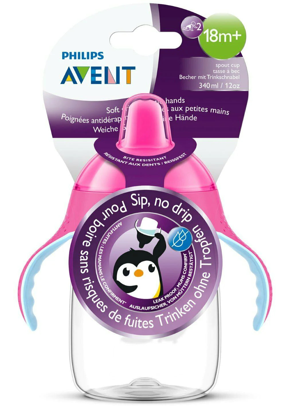 Avent spout cup sip no drip 18m+ 340ml