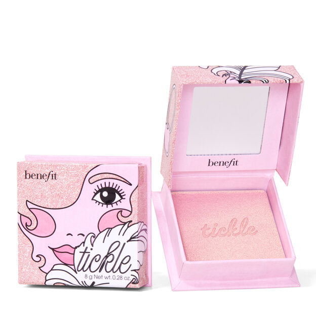 BENEFIT COSMETICS TICKLE - Golden pink highlighter - Travel size mini