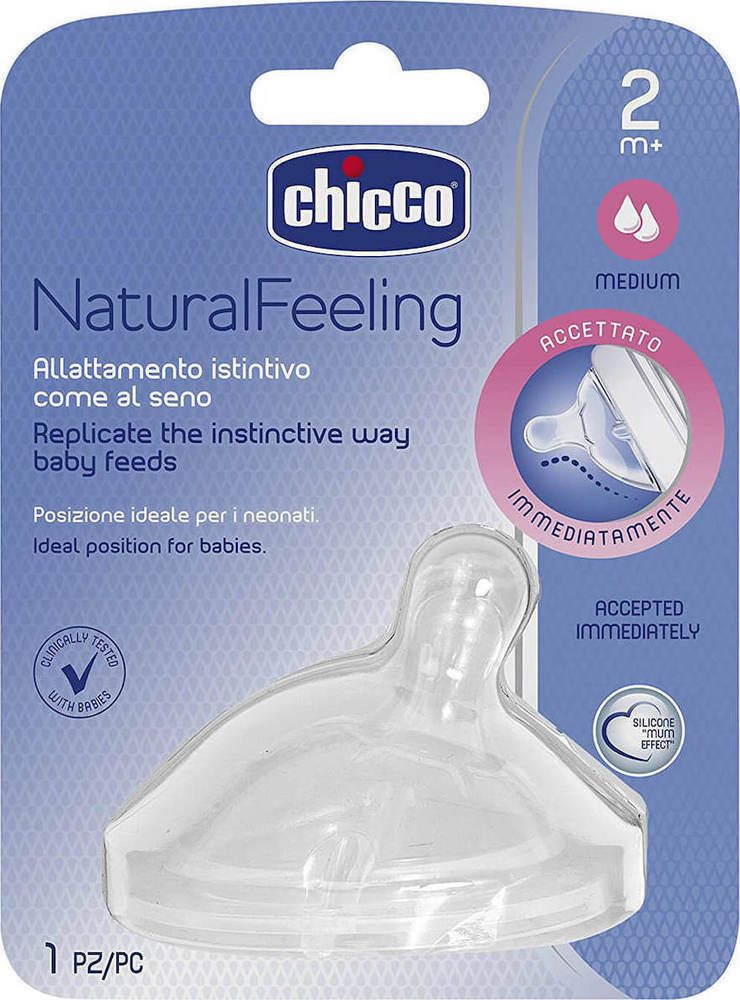 Chicco Nipple Natural feeling medium 2m+