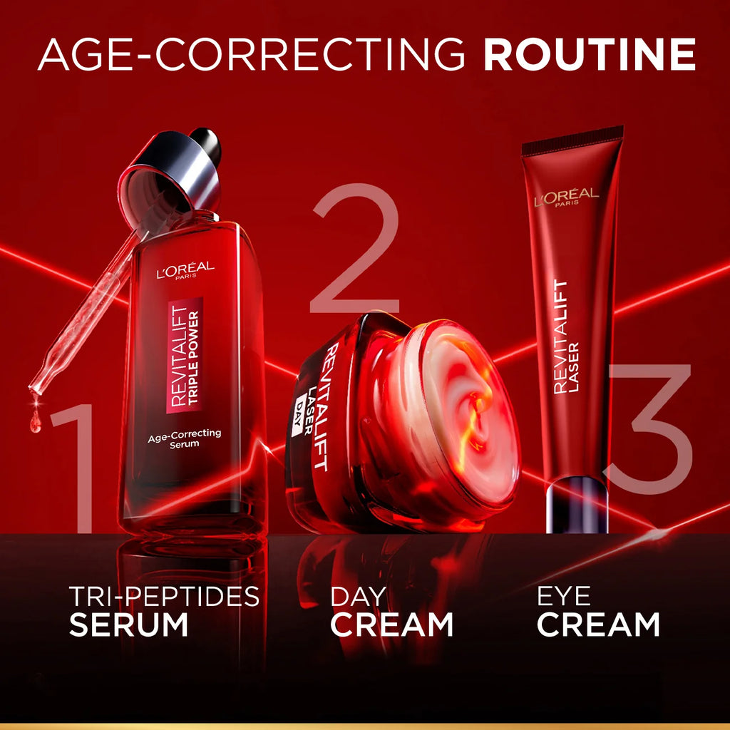 L’Oréal Paris Revitalift Triple Power Age-Correcting™ Serum with Tri-peptides, Hyaluronic Acid, and Vitamin C