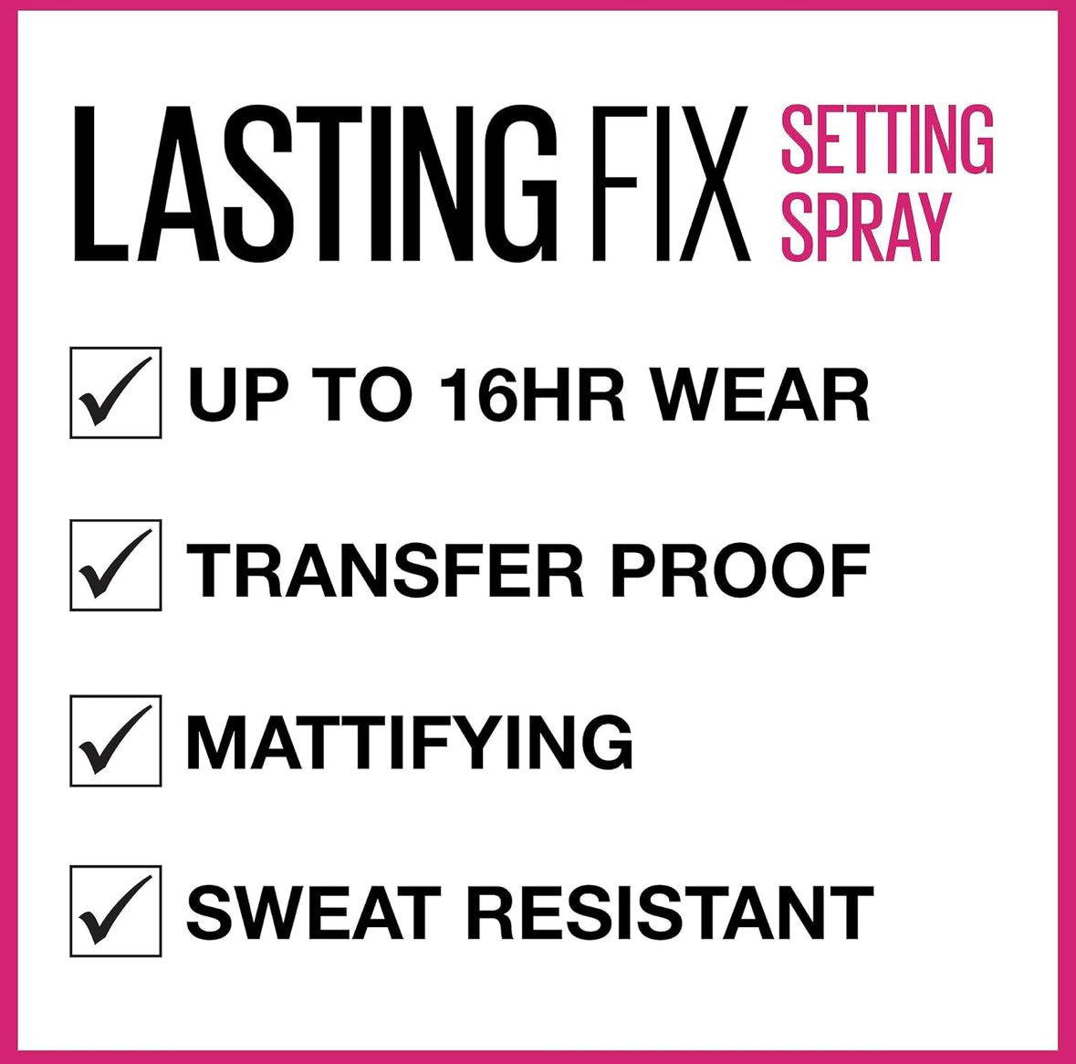 MAYBELLINE Facestudio Lasting Fix Makeup Spray, Matte Finish 100ml