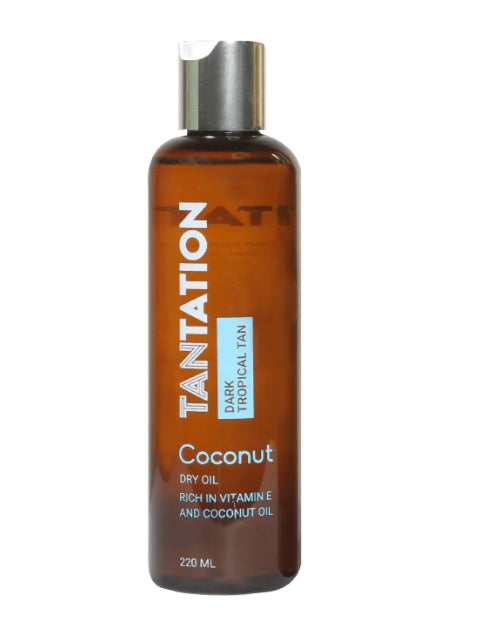 TANTATION Coconut Dark Tropical Tan Dry Oil 220ml | Tanning Oil for a Deep, Tropical