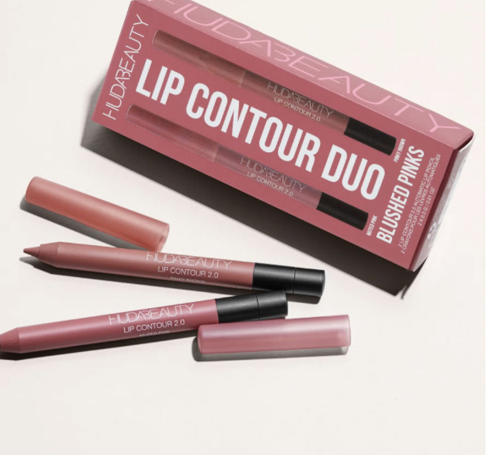 HUDA BEAUTY Lip Contour Mini Duo Blushed Pinks