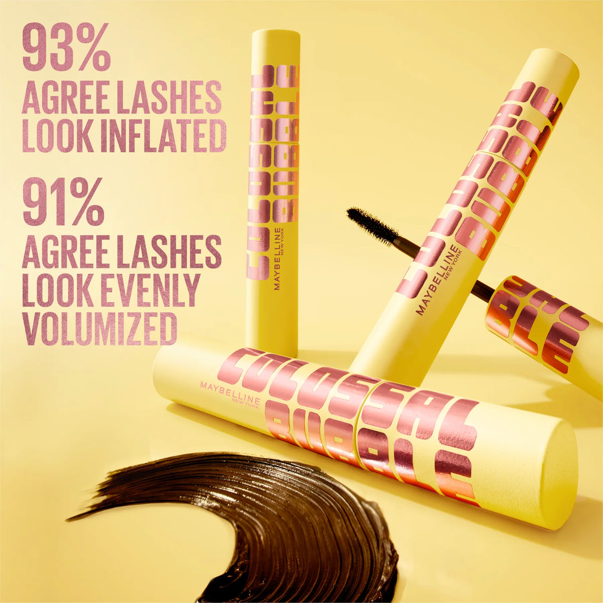The Colossal Bubble Washable Mascara, Buildable Mascara Volume and Length Formula for Bold, Separated LashesThe Colossal Bubble Washable Mascara, Buildable Mascara Volume and Length Formula for Bold, Separated Lashes