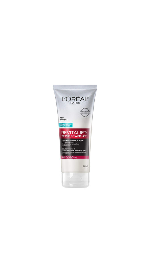 LOREAL Triple Power LZR 3.5% Pure Glycolic Acid Cleansing Gel 200ML