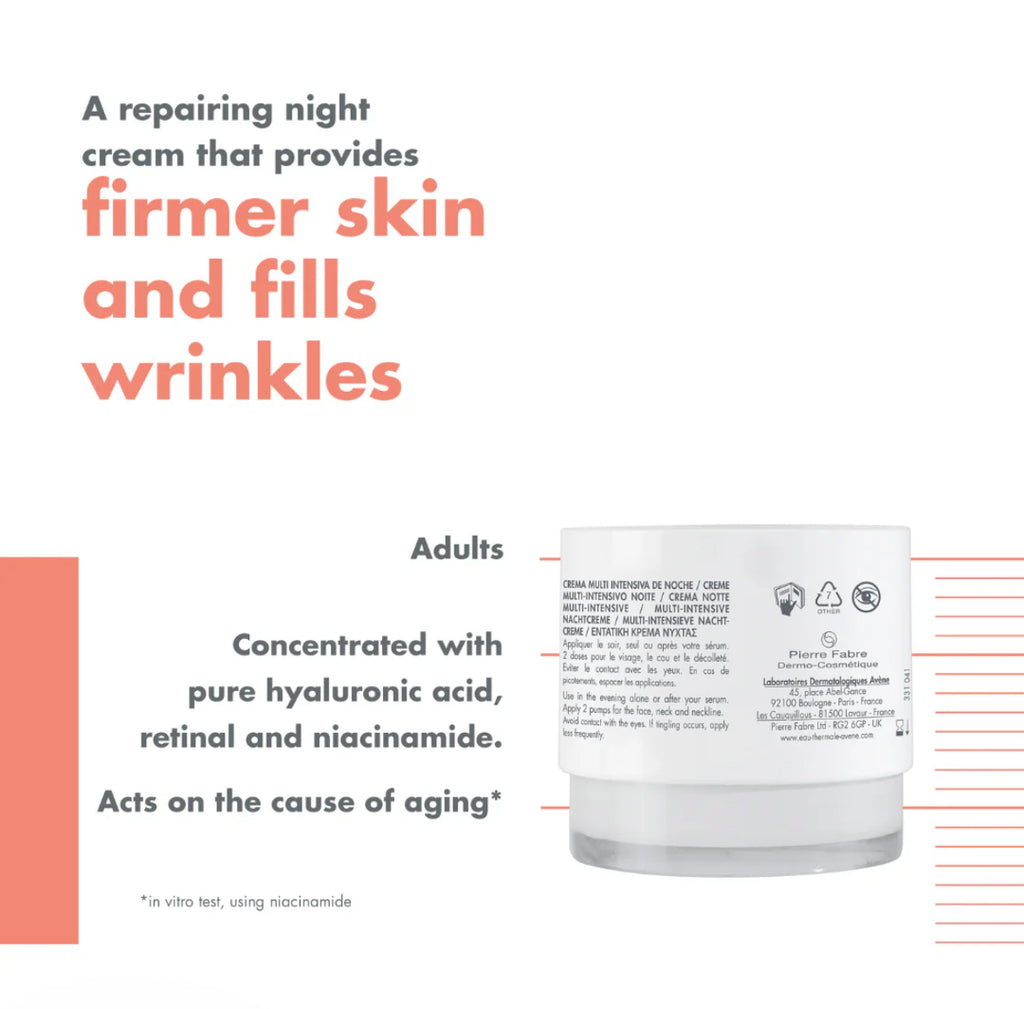 Avene Hyaluron Activ B3 Intensive Night Cream With Gift