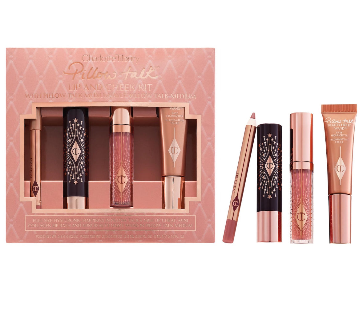 CHARLOTTE TILBURY Pillow Talk Iconic Lip and Cheek Secrets Set