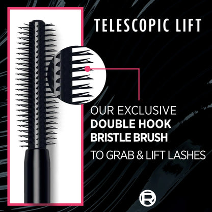 L'Oreal Paris Telescopic Lift Washable Mascara, Lengthening and Volumizing, Lash Lift with Up to 36HR Wear