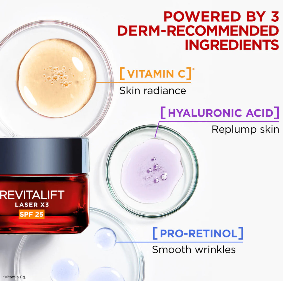 LOREAL Revitalift Laser DAY x3 Anti Aging Cream + SPF25 50ML