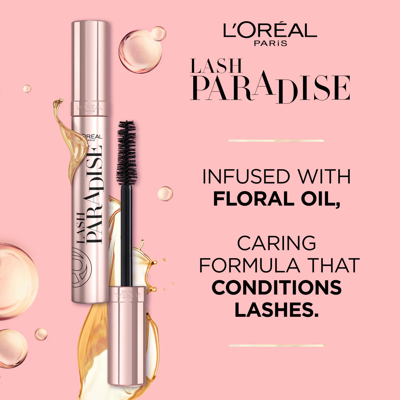 L'Oreal Paris Lash Paradise 24 Hour, Volumizing and Lengthening Black Mascara- Washable